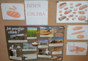 Tablica przedstawiająca etapy powstawania chleba.