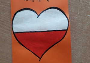 Kartka dla Powstańców Warszawskich wykonana przez dzieci z grupy 4.